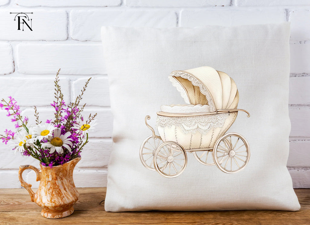 Vintage Baby Pram Clipart Bundle