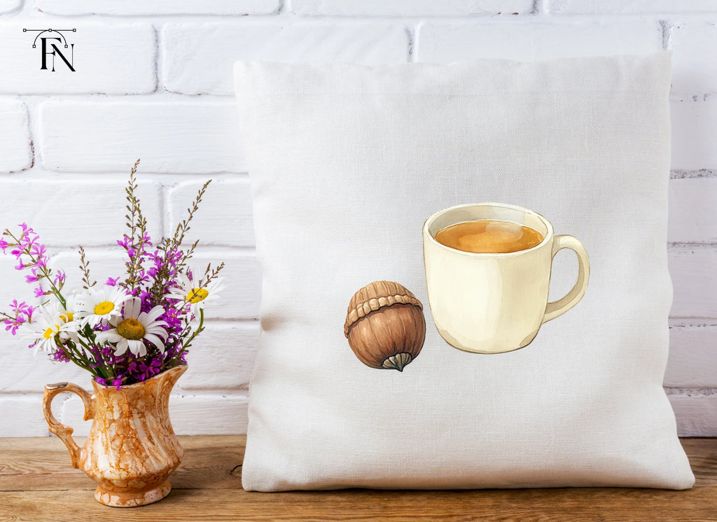Autumn Coffee and Acorn Clipart Bundle