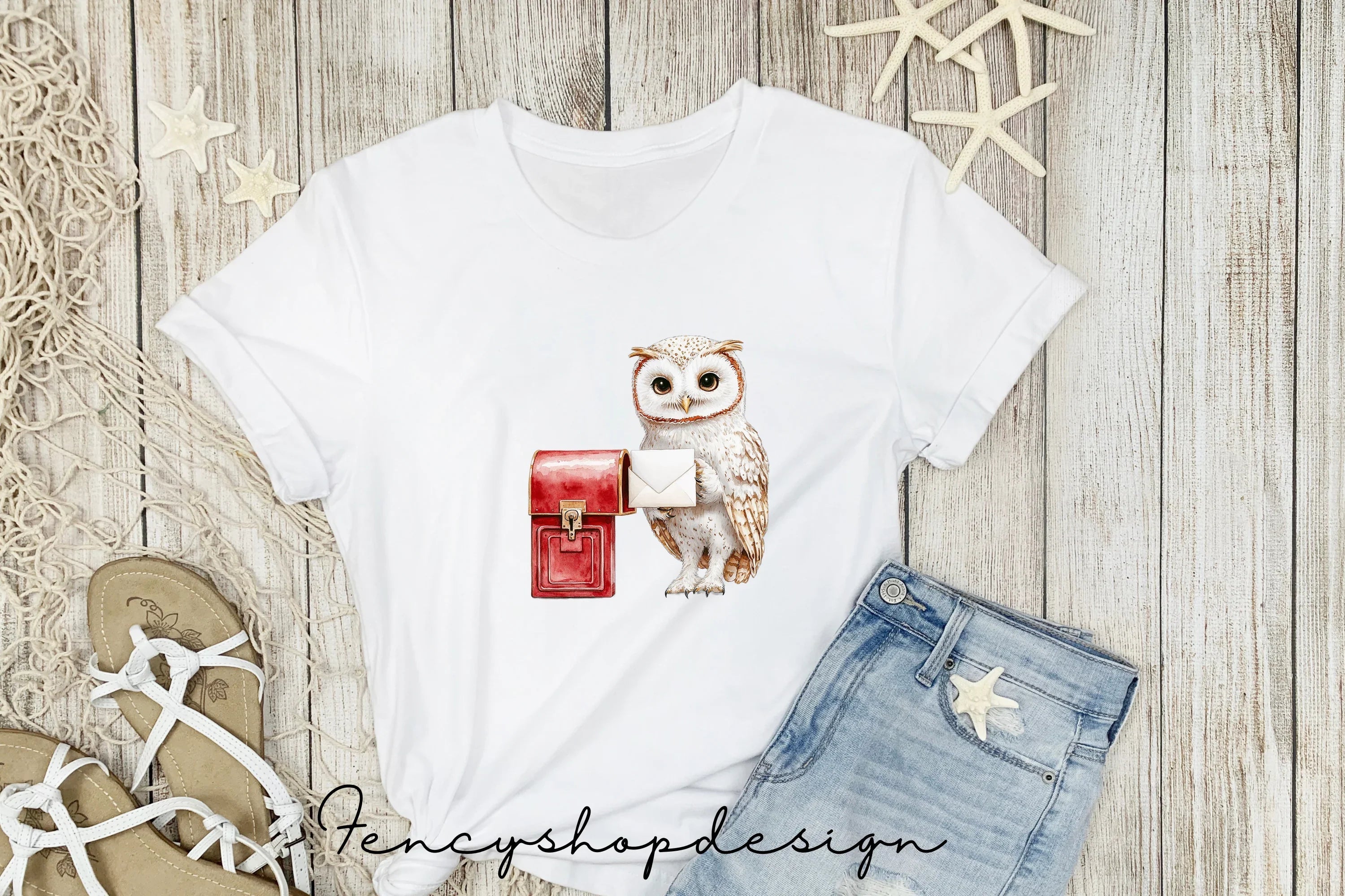 Christmas Owl Mail Clipart Bundle