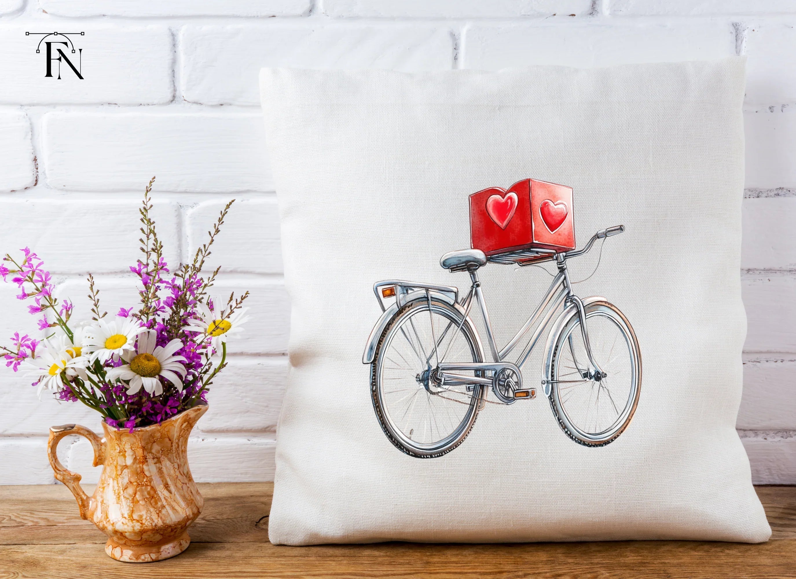 Bicycle with Heart Box Clipart Bundle