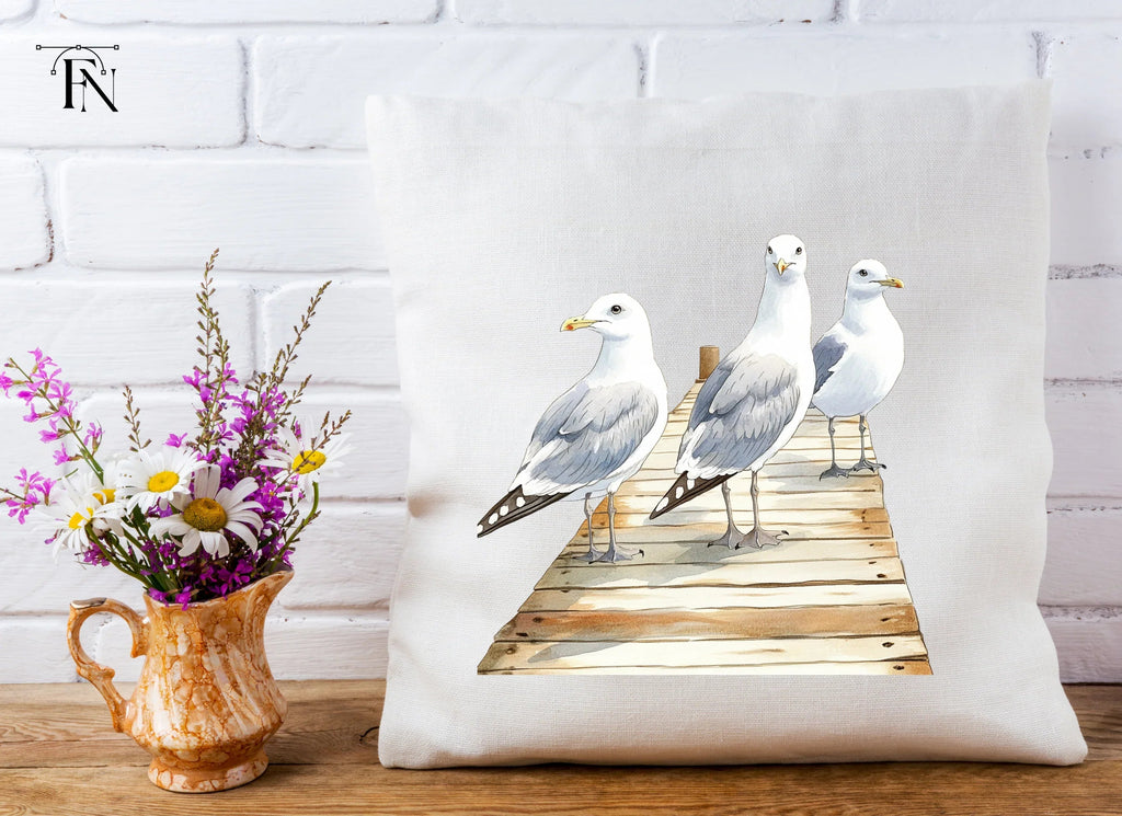 Seagulls on Dock Clipart Bundle
