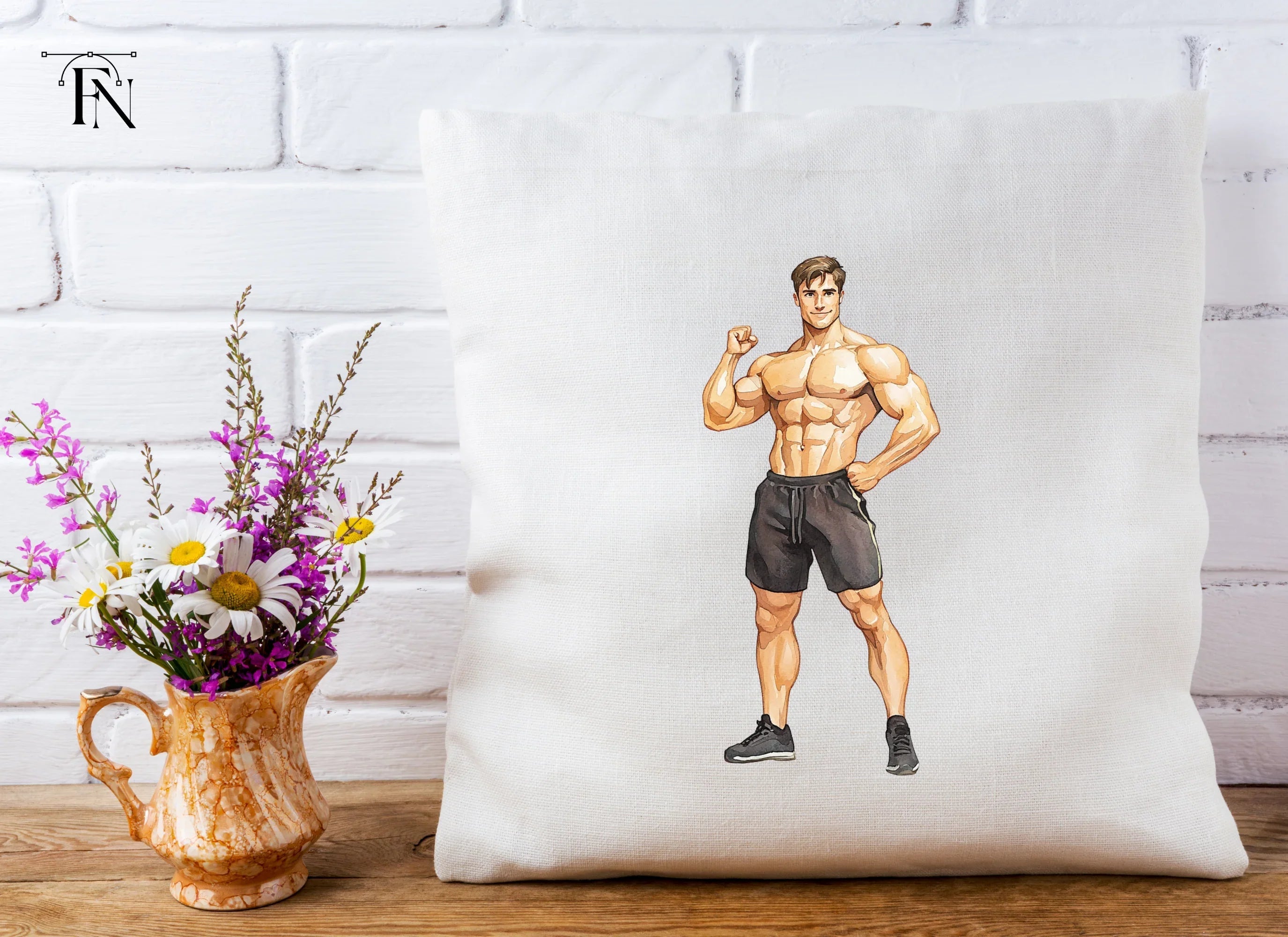 Muscular Men Fitness Clipart Bundle