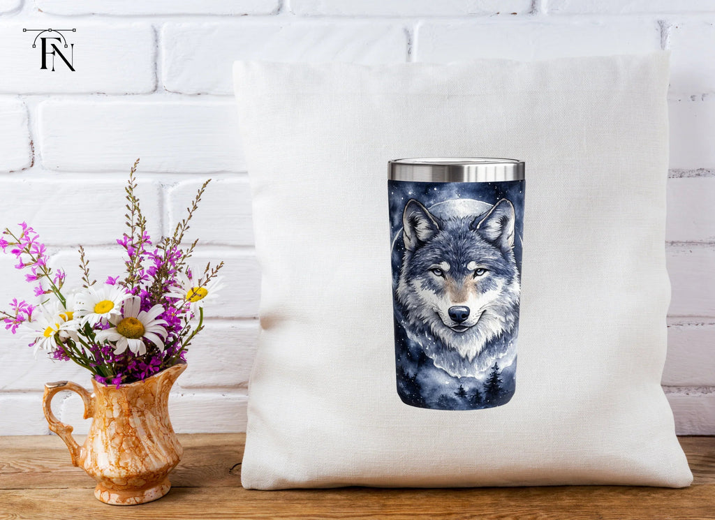 Wolf Tumbler Celestial Night Clipart Bundle