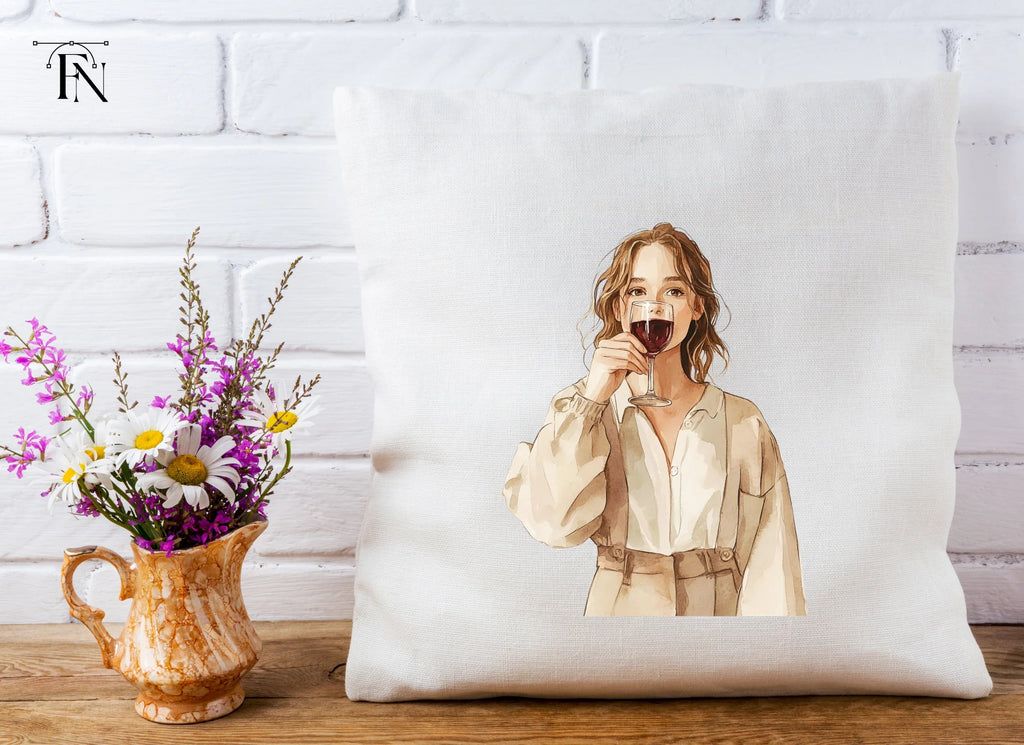 Women Drinking Wine Clipart Bundle