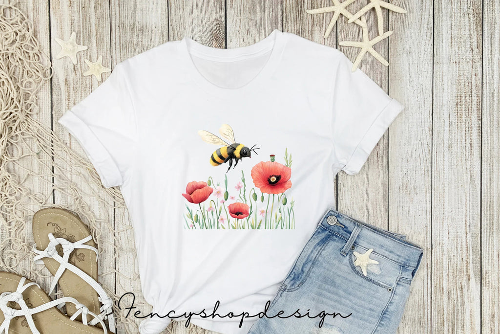 Sweet Honey Bee and Blossom Clipart Bundle