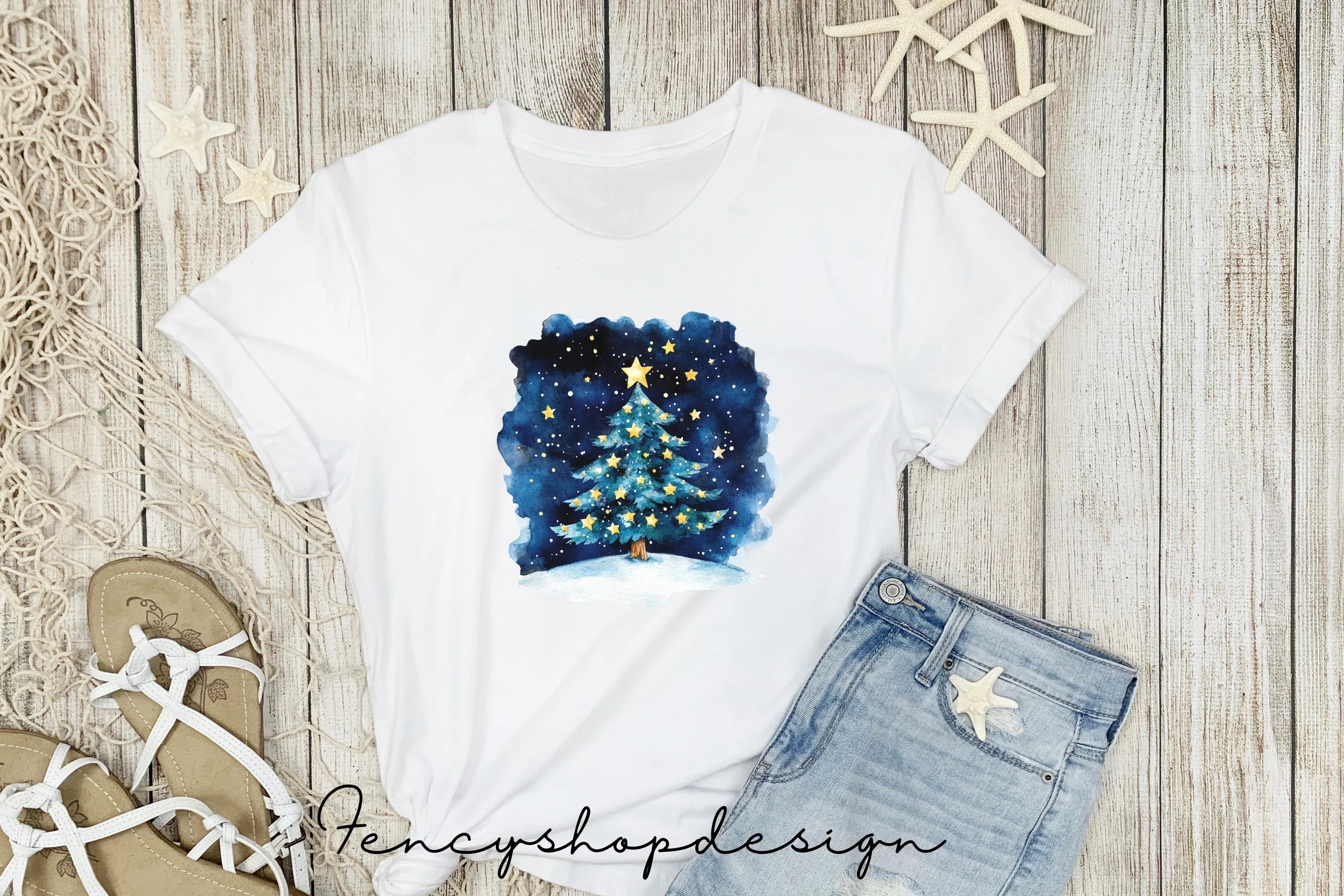 Magical Winter Night Clipart Bundle