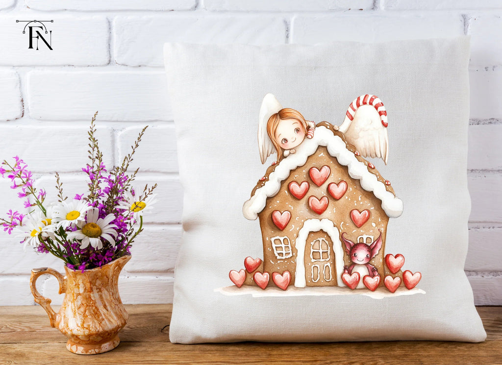 Gingerbread House Angel Clipart Bundle