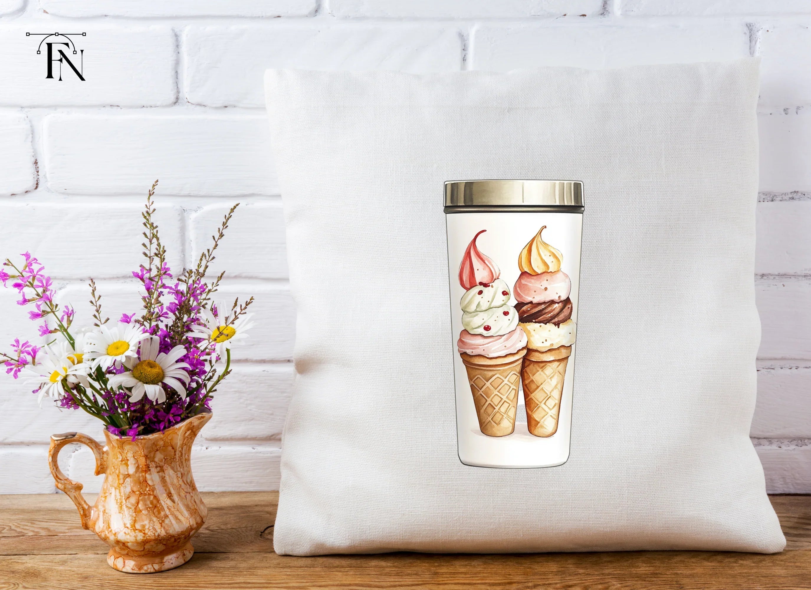 Delicious Ice Cream Cones Clipart Bundle