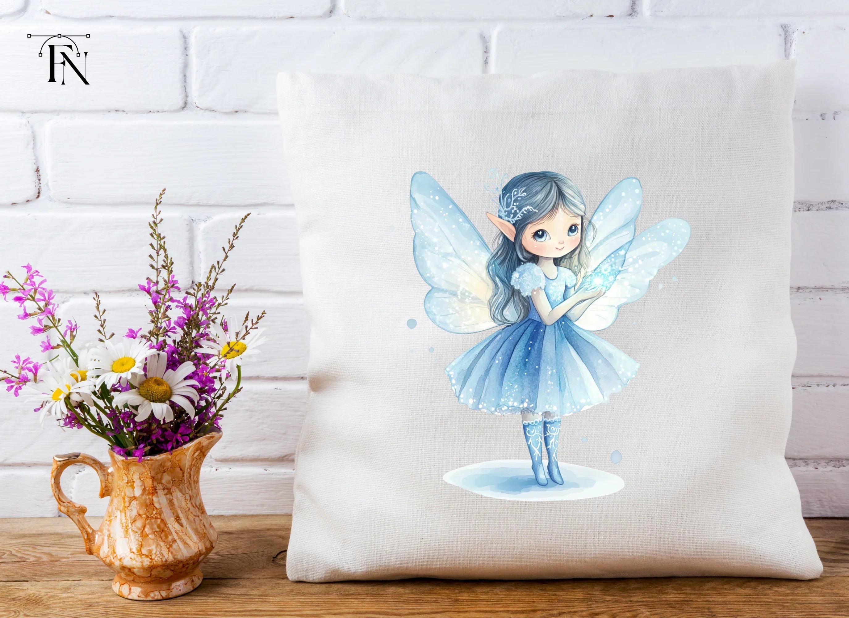 Cute Winter Fairy Magical Glow Clipart Bundle