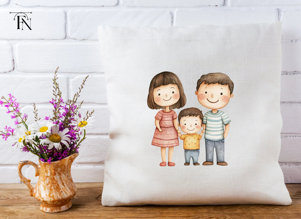 Happy Family Illustration Clipart Bundle