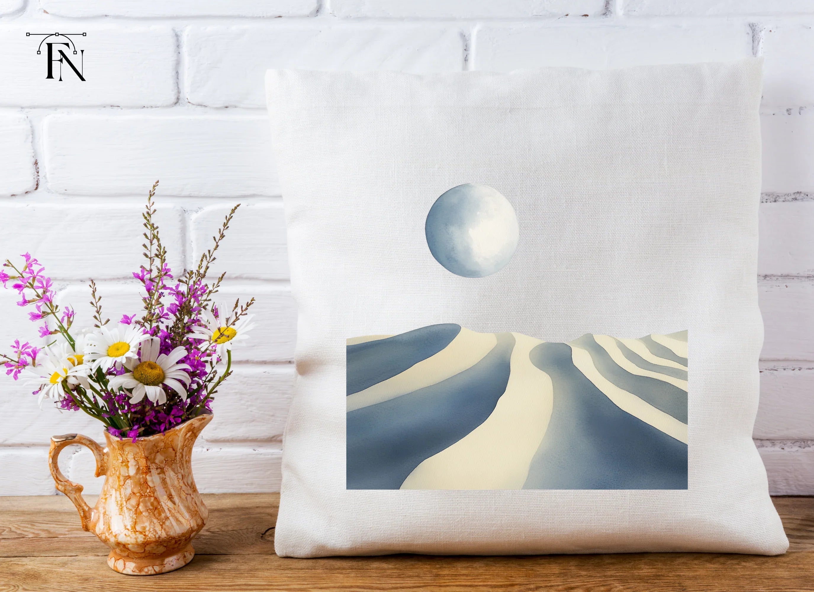 Moonlit Desert Landscape Clipart Bundle