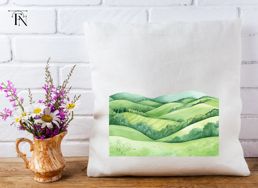 Green Hills Landscape Clipart Bundle