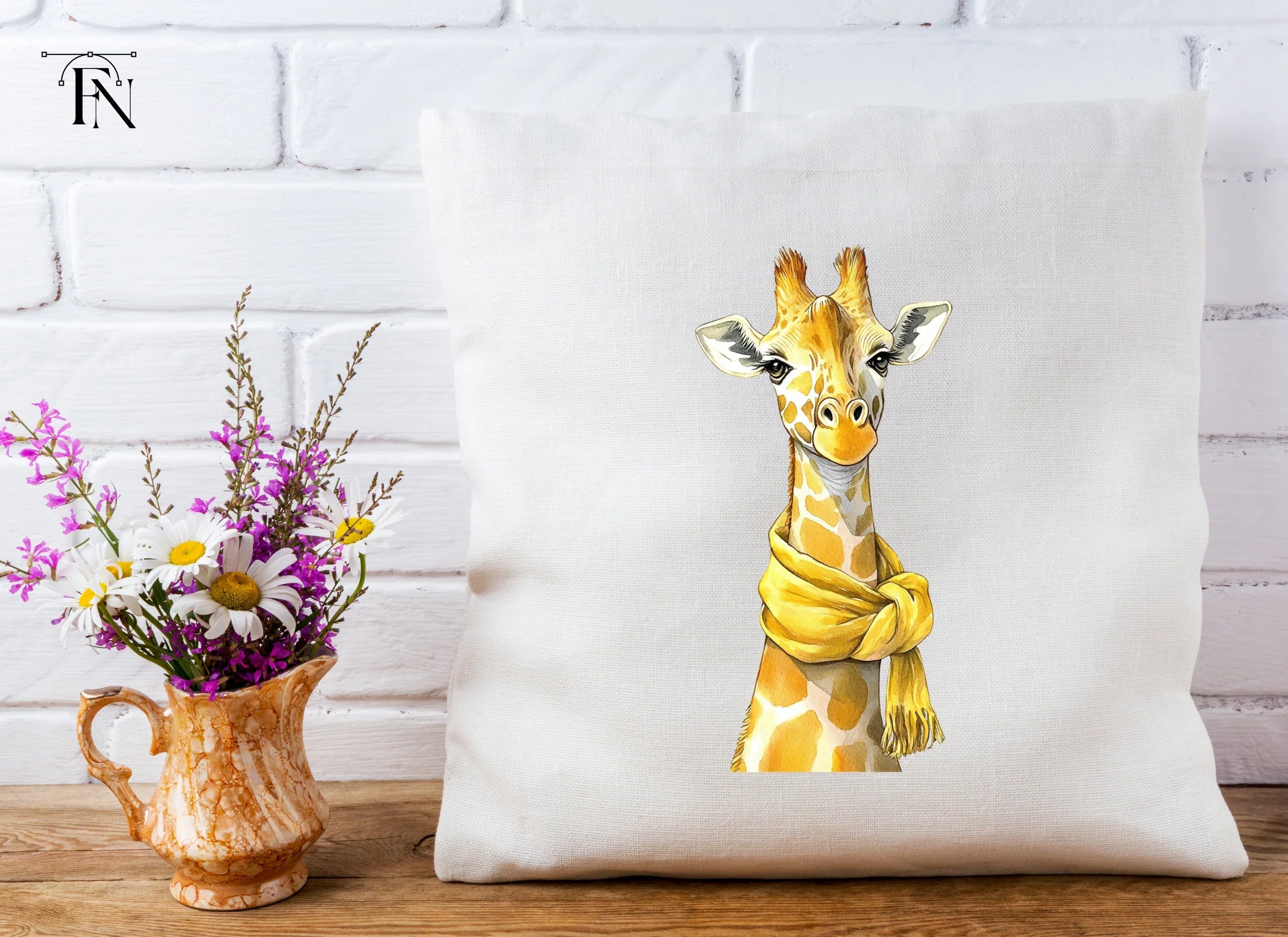 Chic Giraffe with Scarf Clipart Bundle