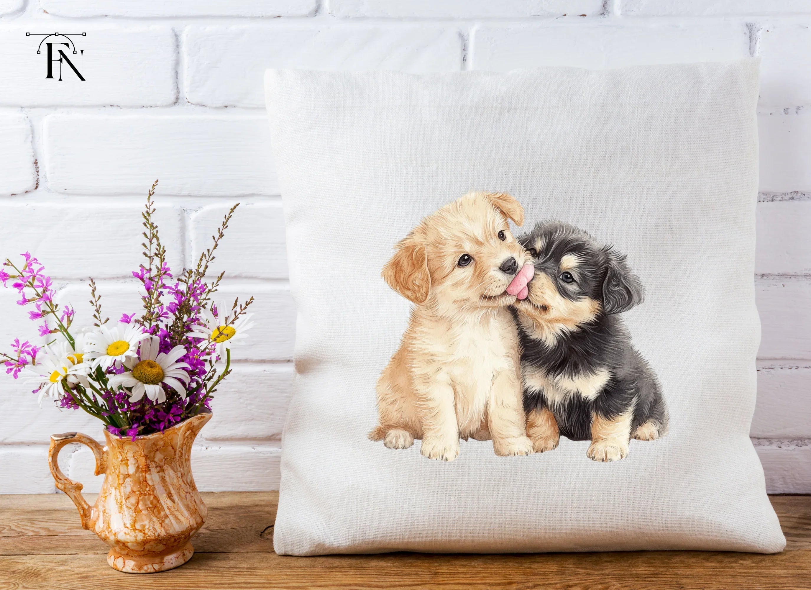 Playful Puppy Kisses Clipart Bundle