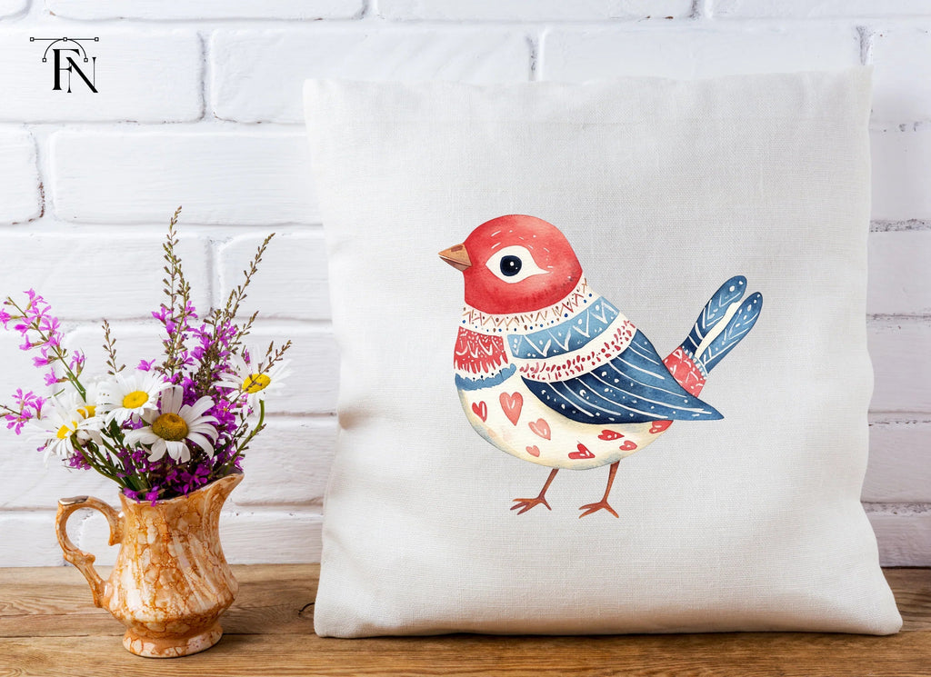 Cute Folk Bird Clipart Bundle