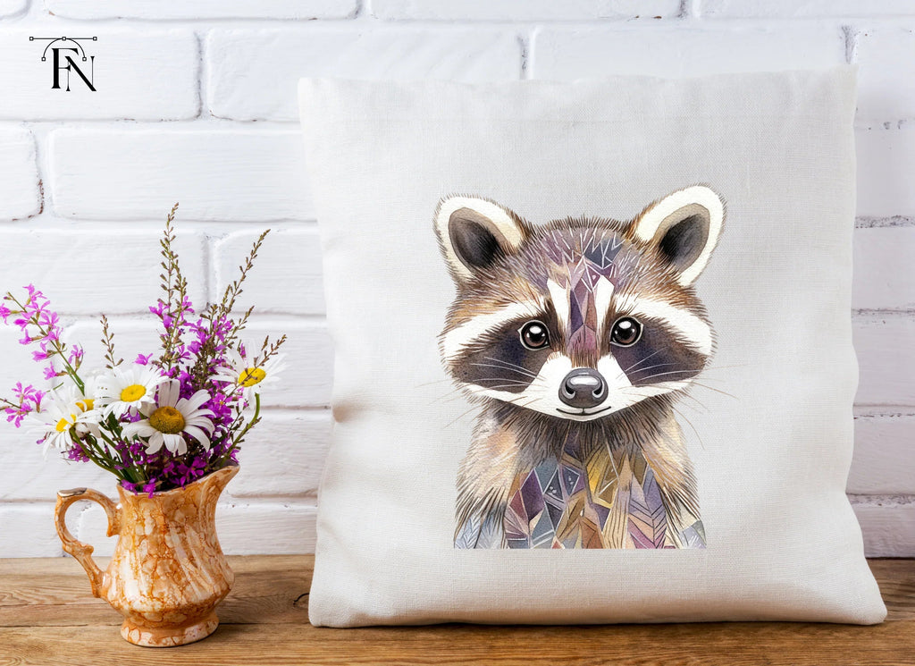 Cute Raccoon Faces Clipart Bundle