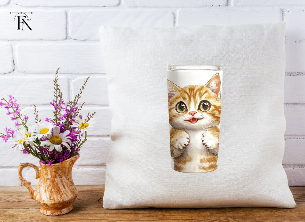 Cute Orange Tabby Kitten Clipart Bundle