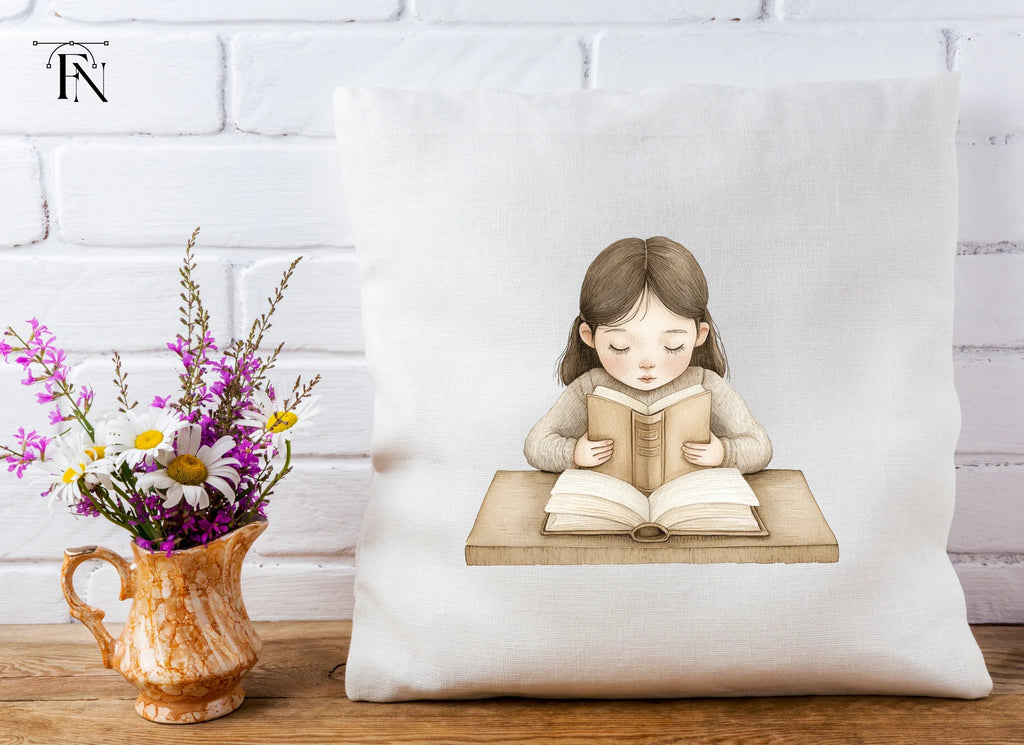 Girl Studying at Desk Clipart Bundle