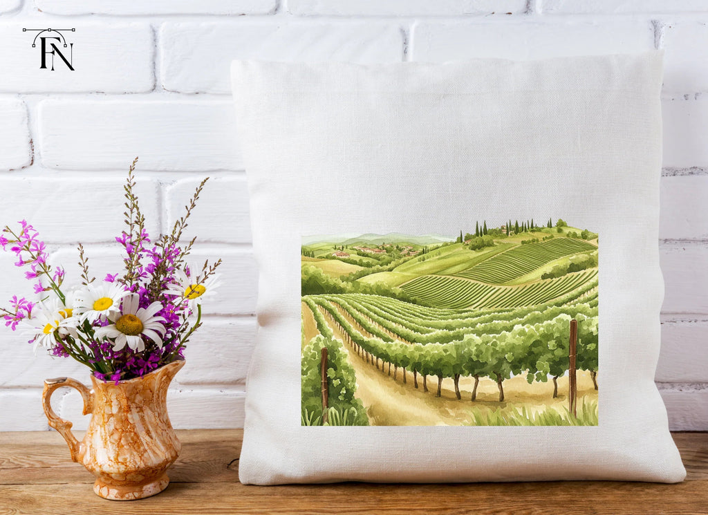 Tuscan Vineyard Landscape Clipart Bundle