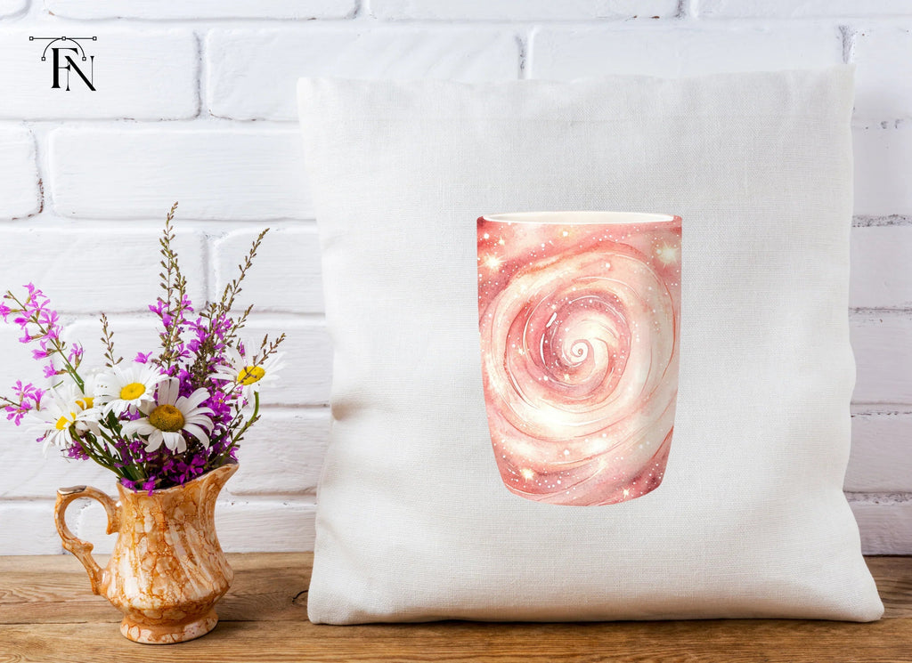 Rose Gold Galaxy Swirl Clipart Bundle