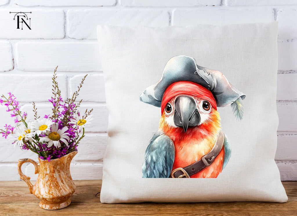 Cute Pirate Parrot Clipart Bundle