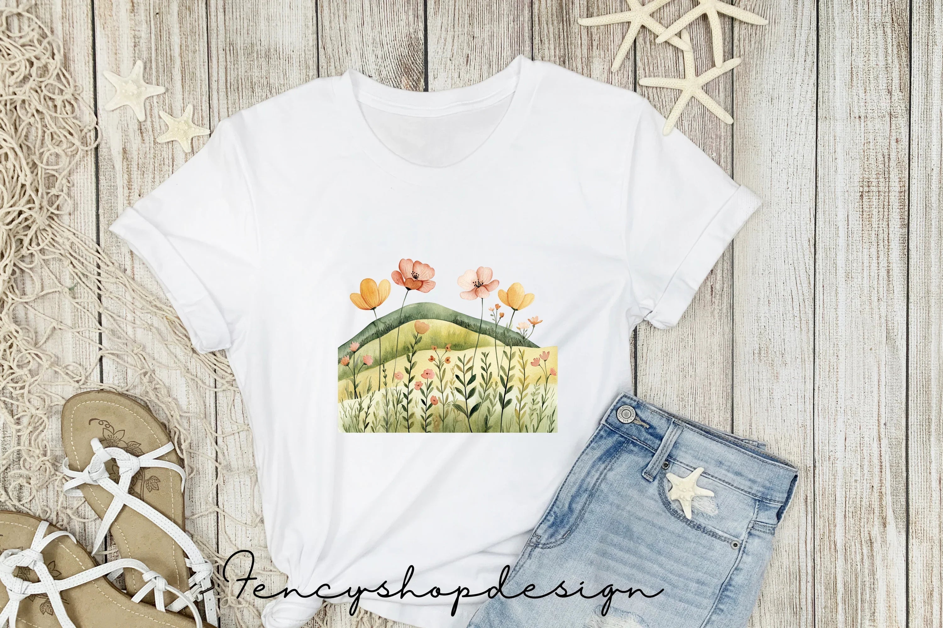 Floral Landscape Clipart Bundle