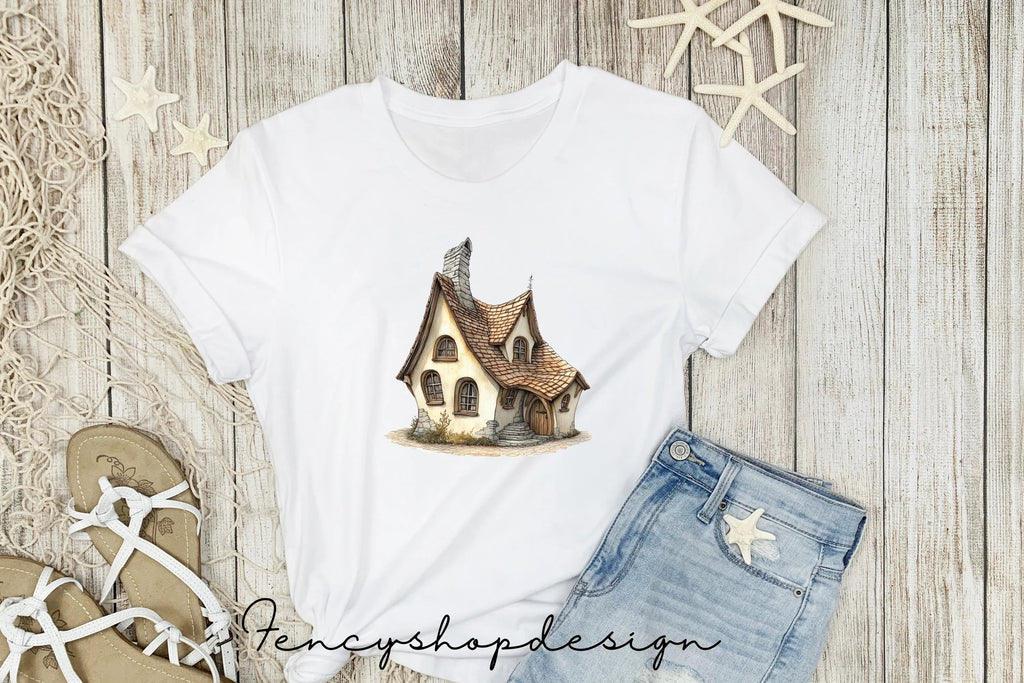 Whimsical Fantasy Cottage Clipart Bundle