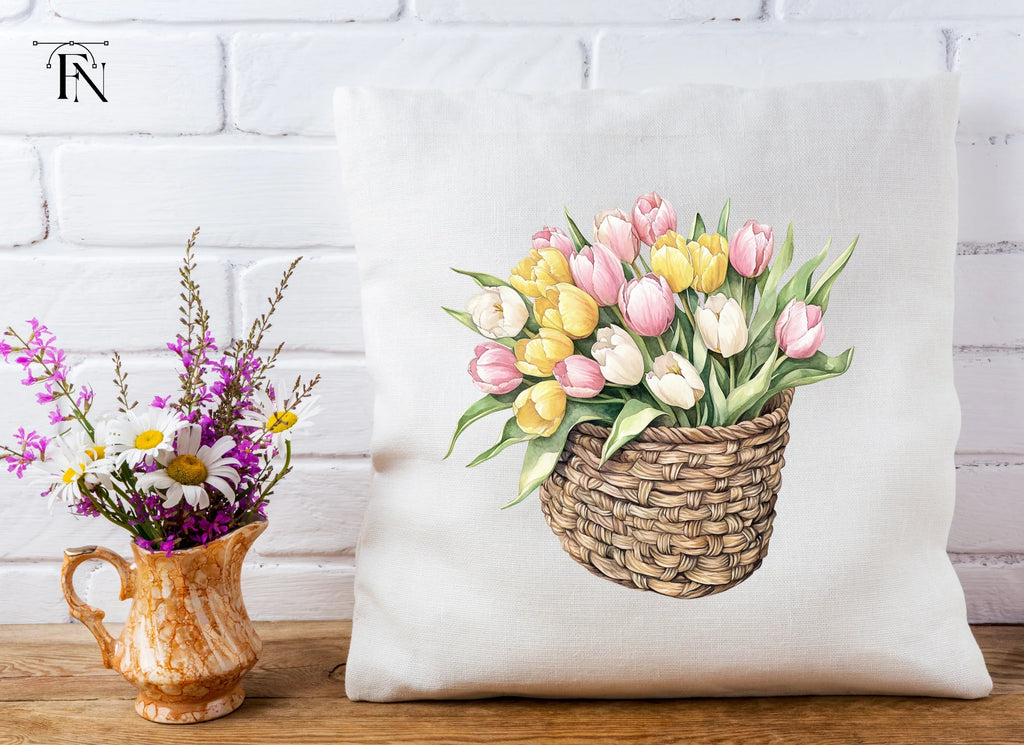 Charming Tulip Basket Clipart Bundle