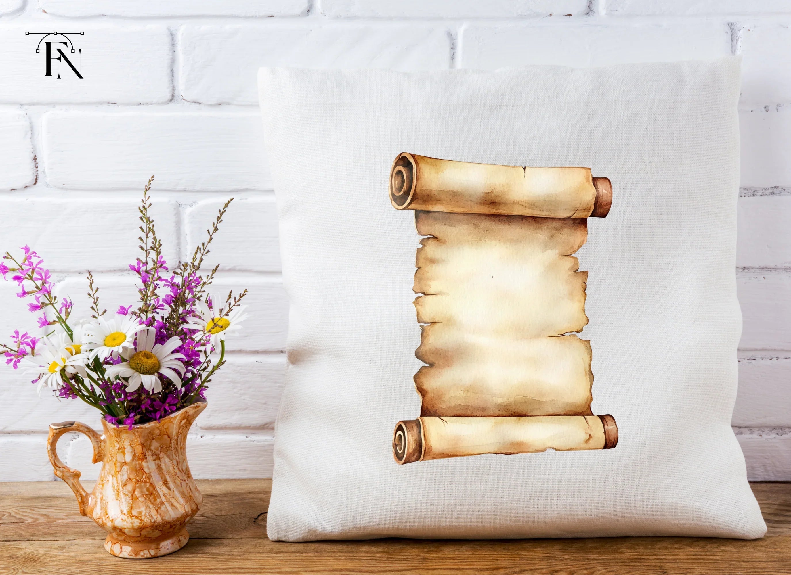 Rustic Parchment Scroll Clipart Bundle