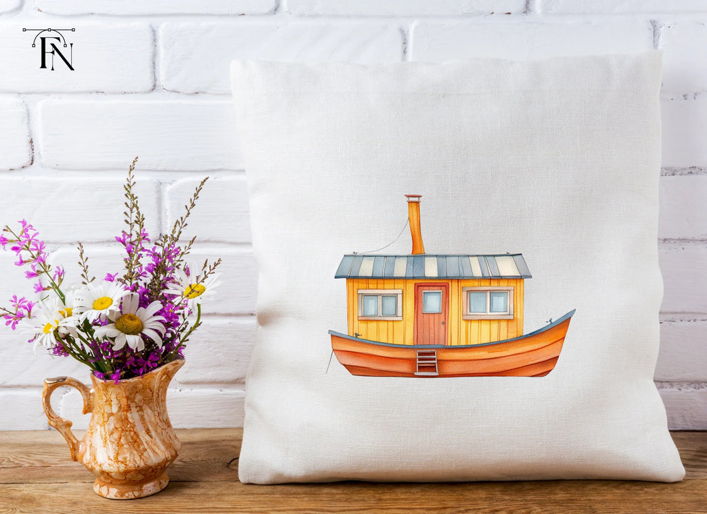 Charming Houseboat Clipart Bundle