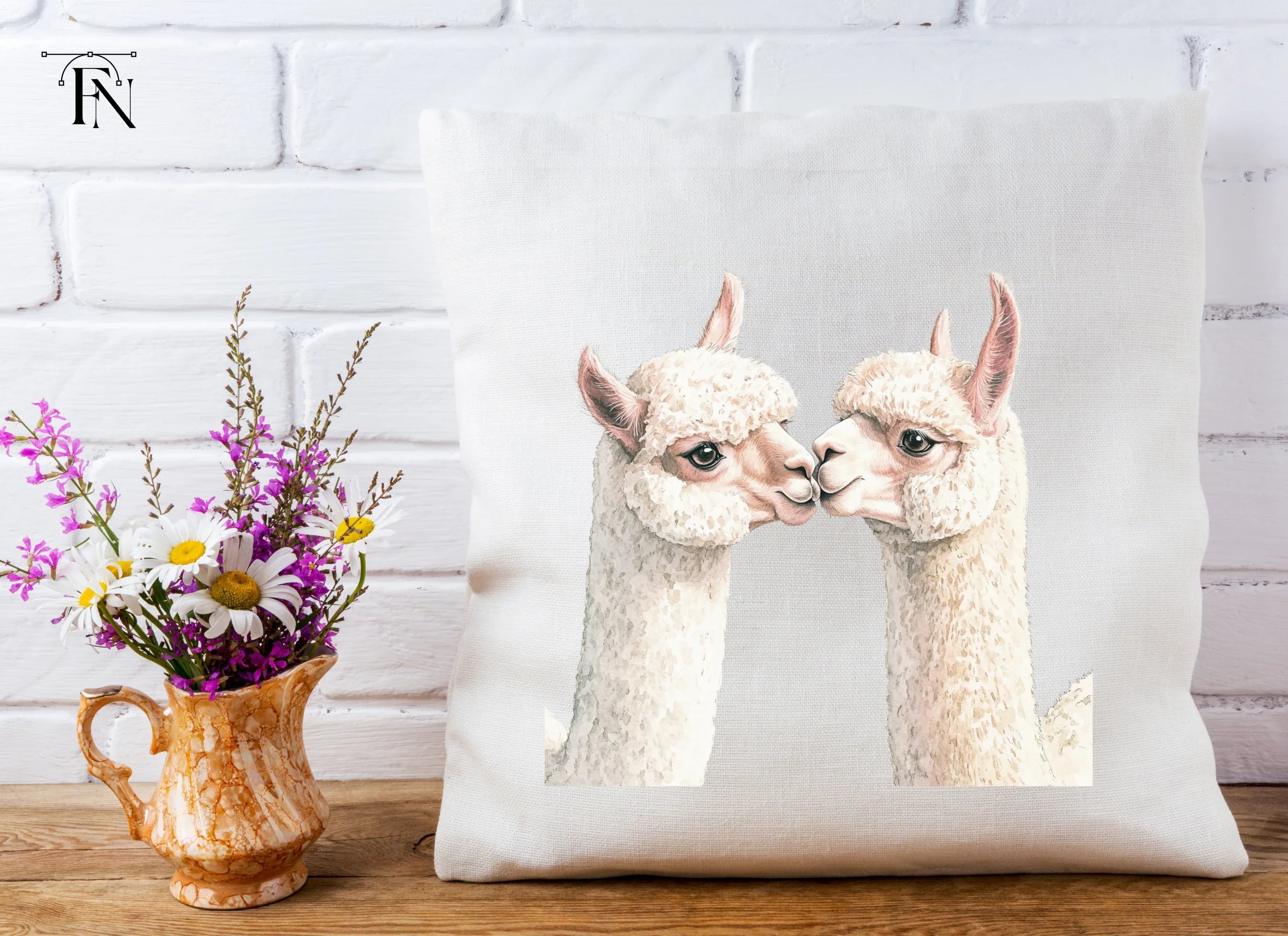 Sweet Llama Couple Love Clipart Bundle