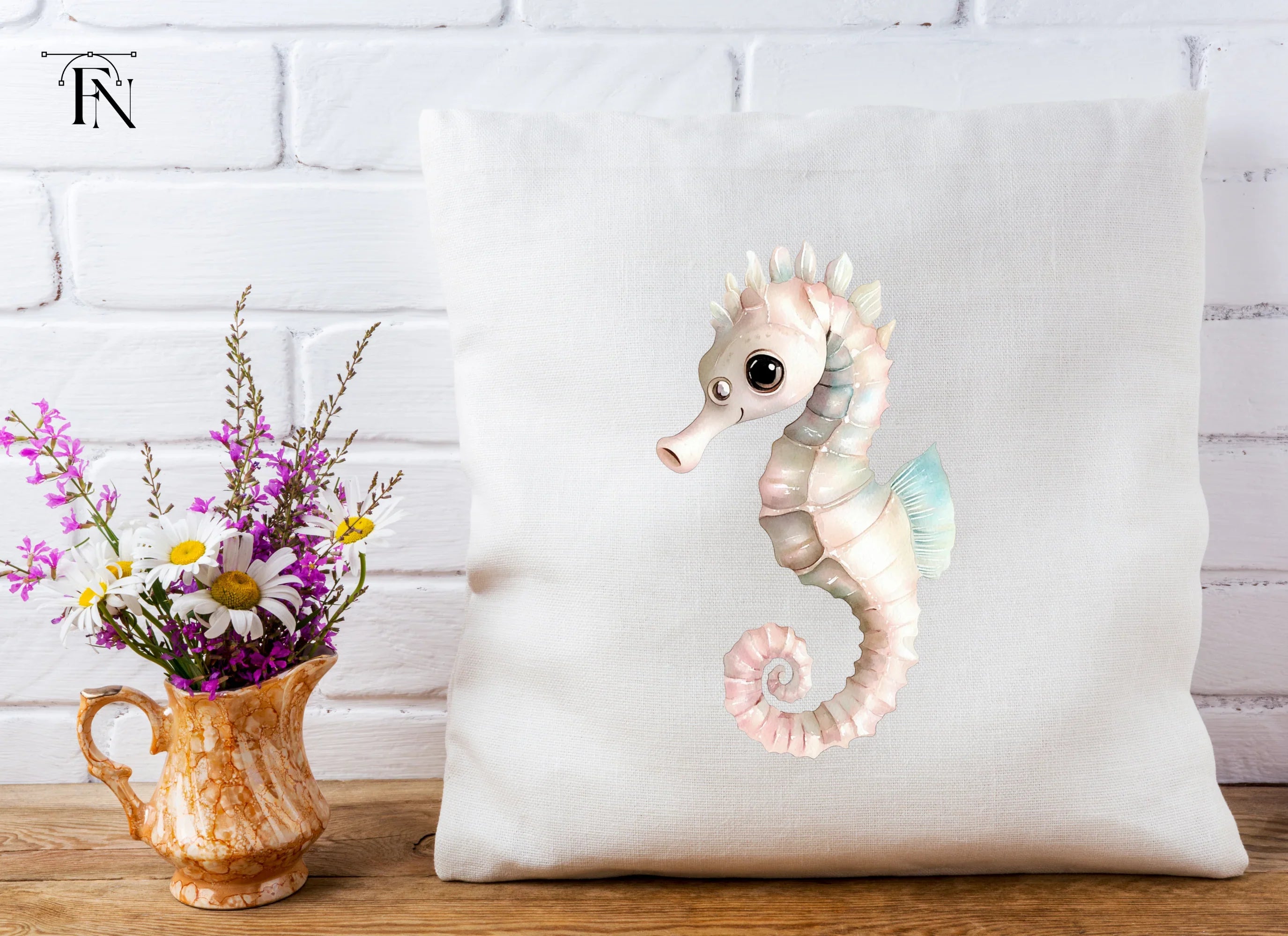 Cute Seahorse Clipart Bundle