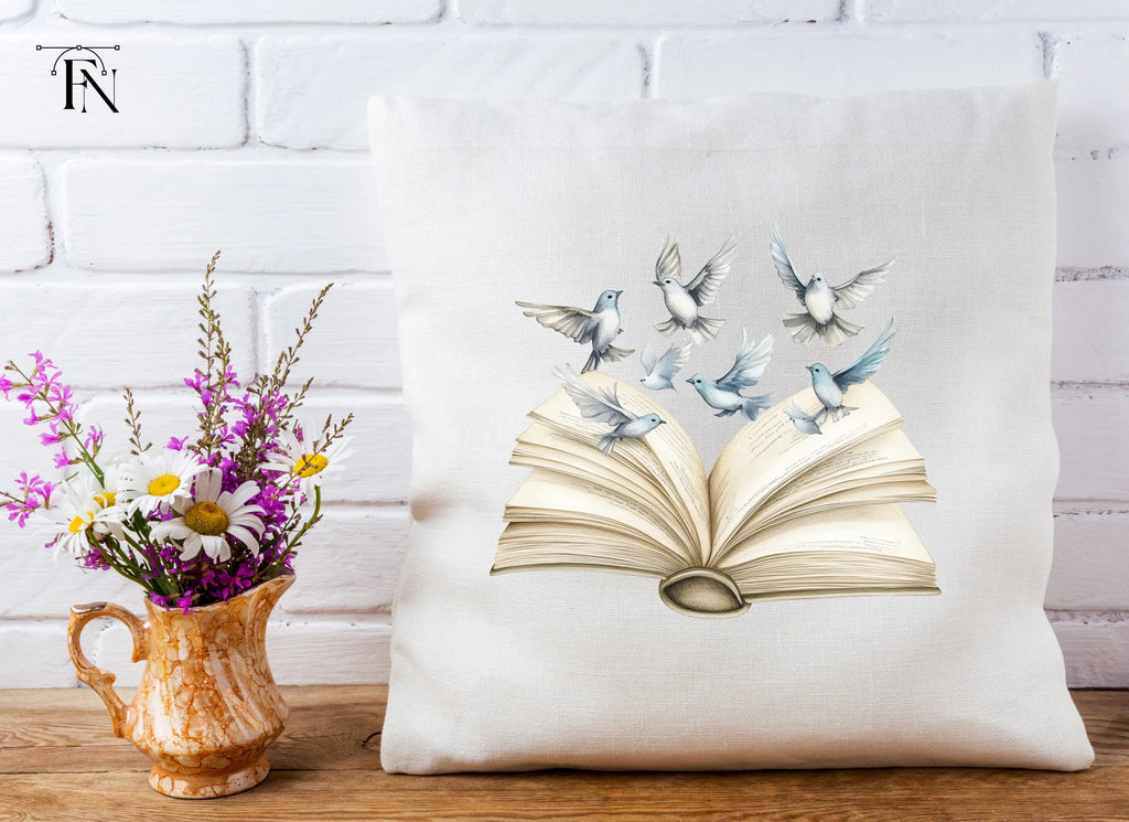 Open Books with Flying Doves Clipart Bundle
