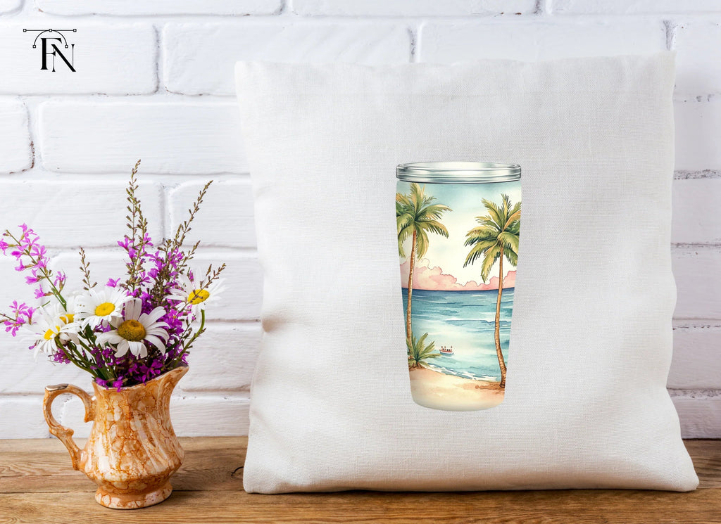 Tropical Beach Tumbler Clipart Bundle
