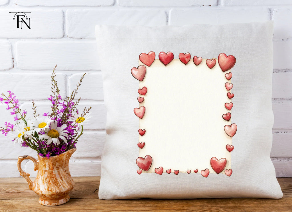 Romantic Heart Border Clipart Bundle