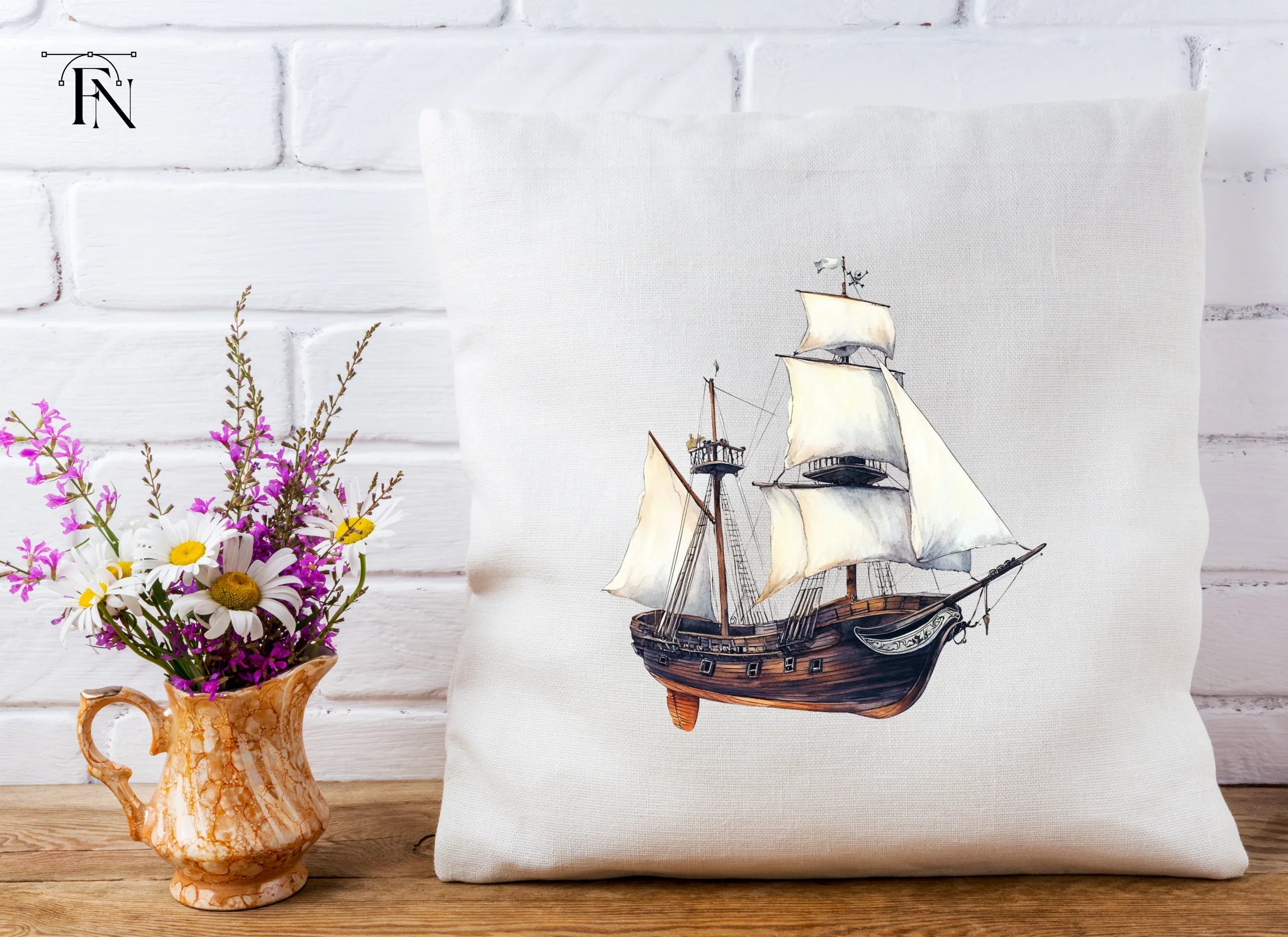 Vintage Pirate Ship Clipart Bundle