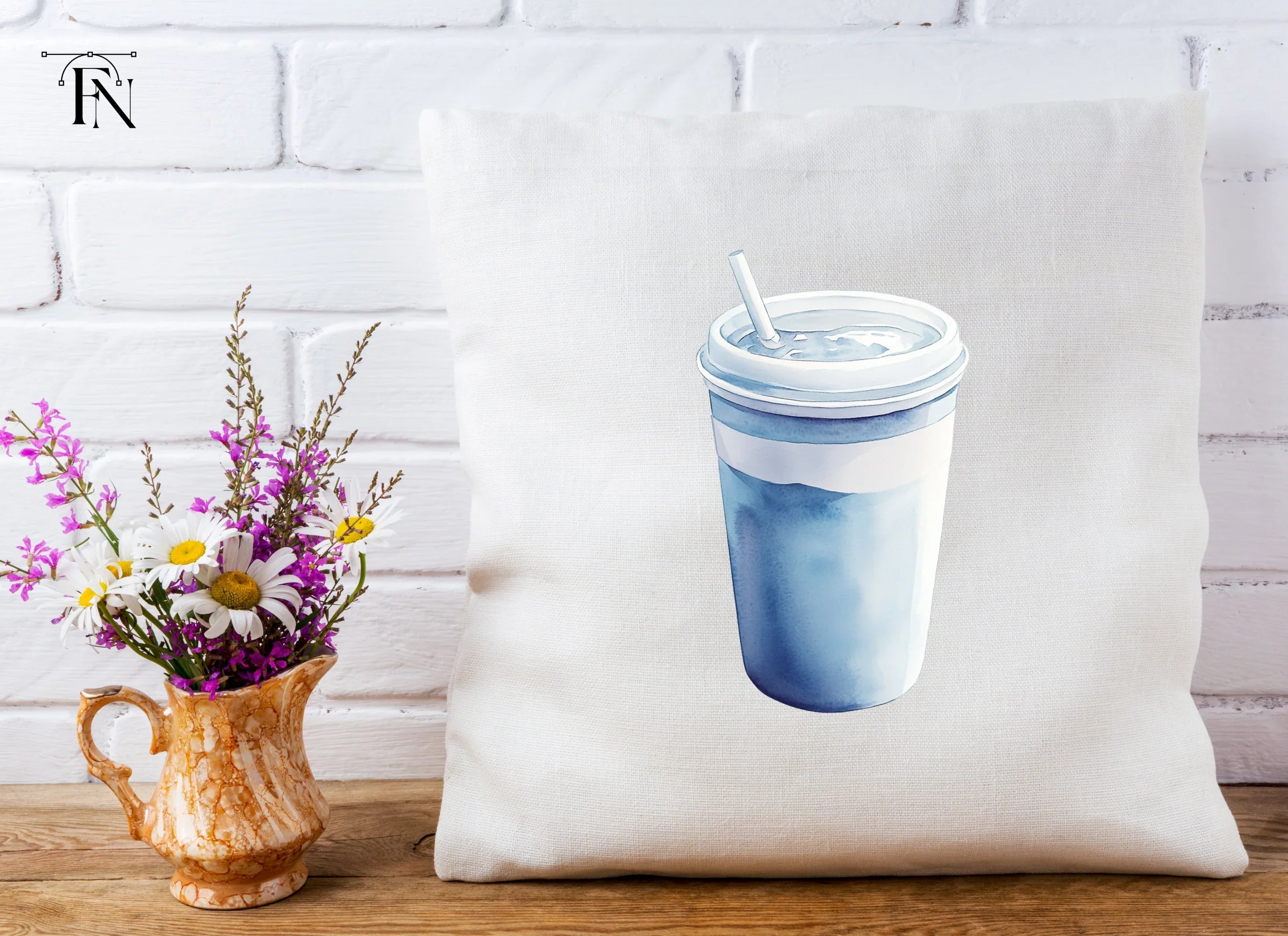Blue Smoothie Cup Clipart Bundle
