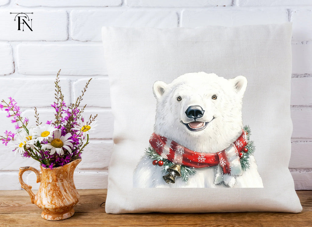 Smiling Polar Bear Christmas Clipart Bundle