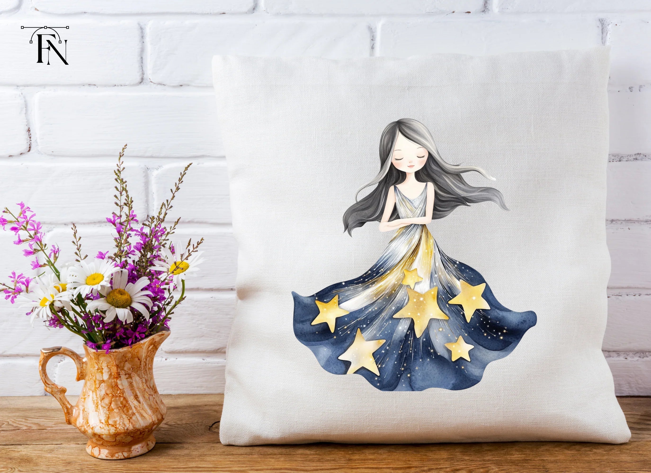 Starry Night Fairies Clipart Bundle