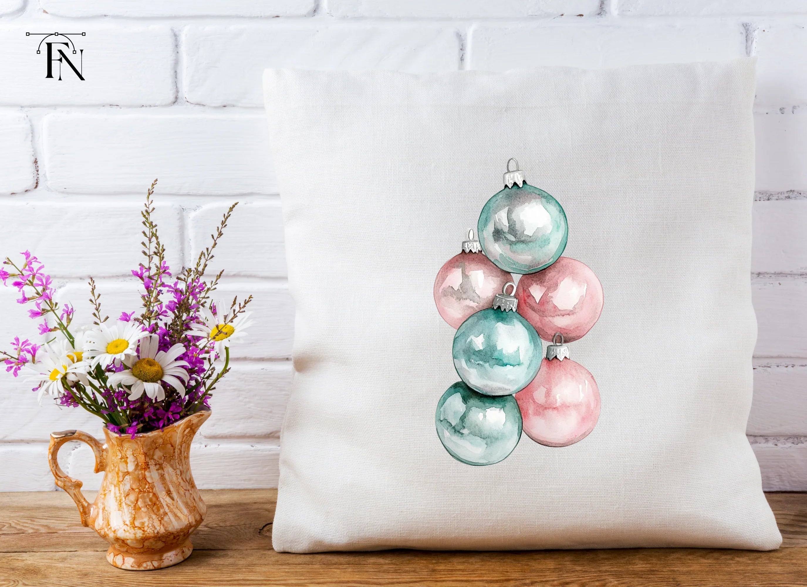 Christmas Ornament Stacks Clipart Bundle