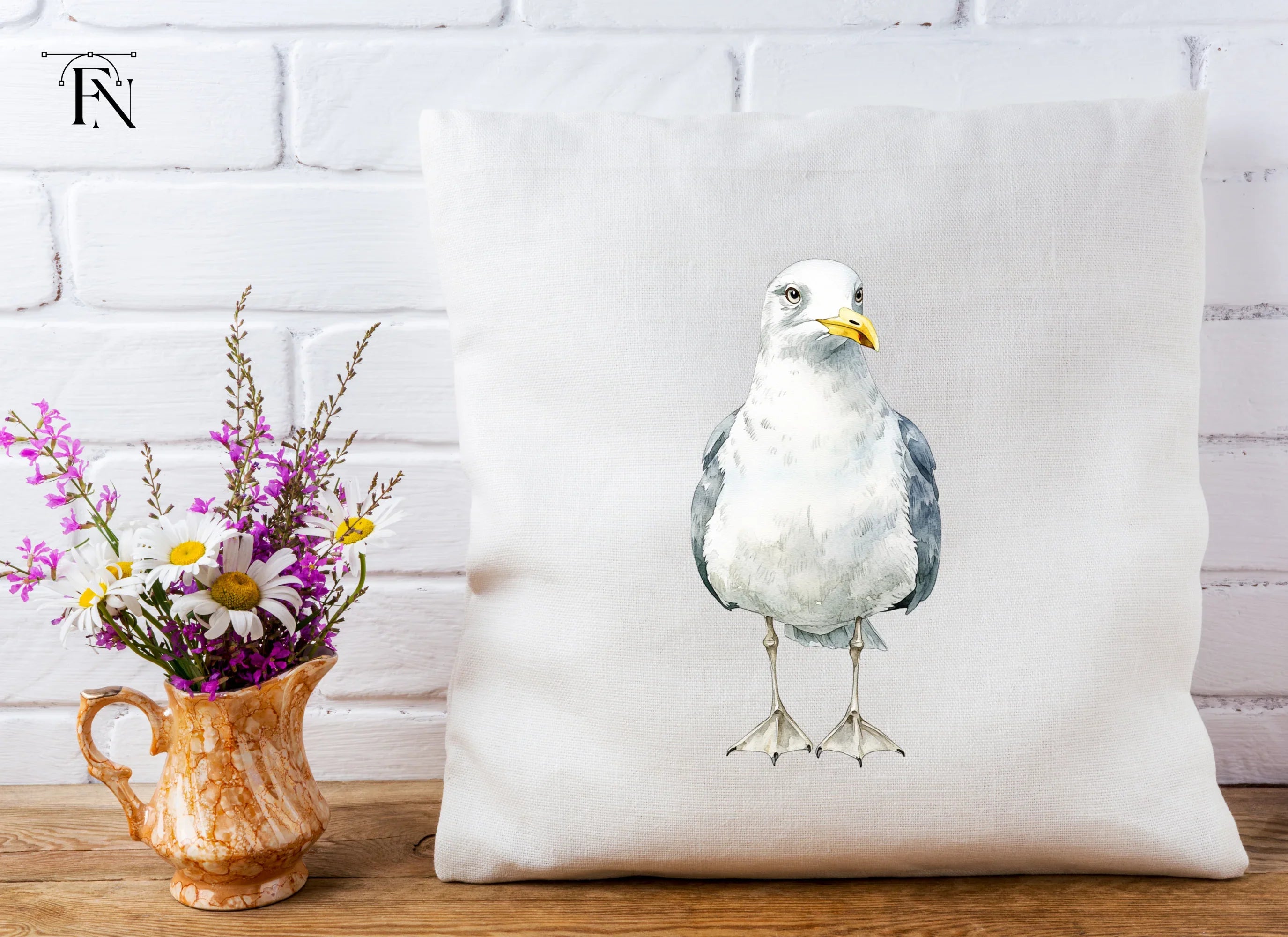 Seagull Illustration Clipart Bundle