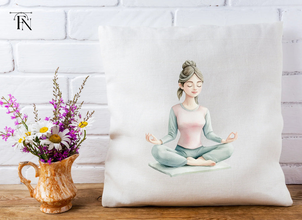 Meditating Women Yoga Clipart Bundle