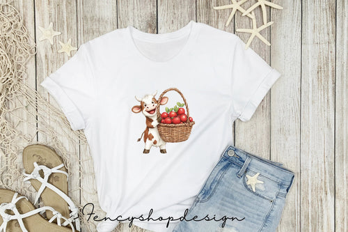 Adorable Baby Calf Farm Animal Clipart Bundle