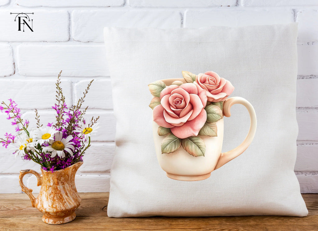 Elegant Pink Rose Clipart Bundle