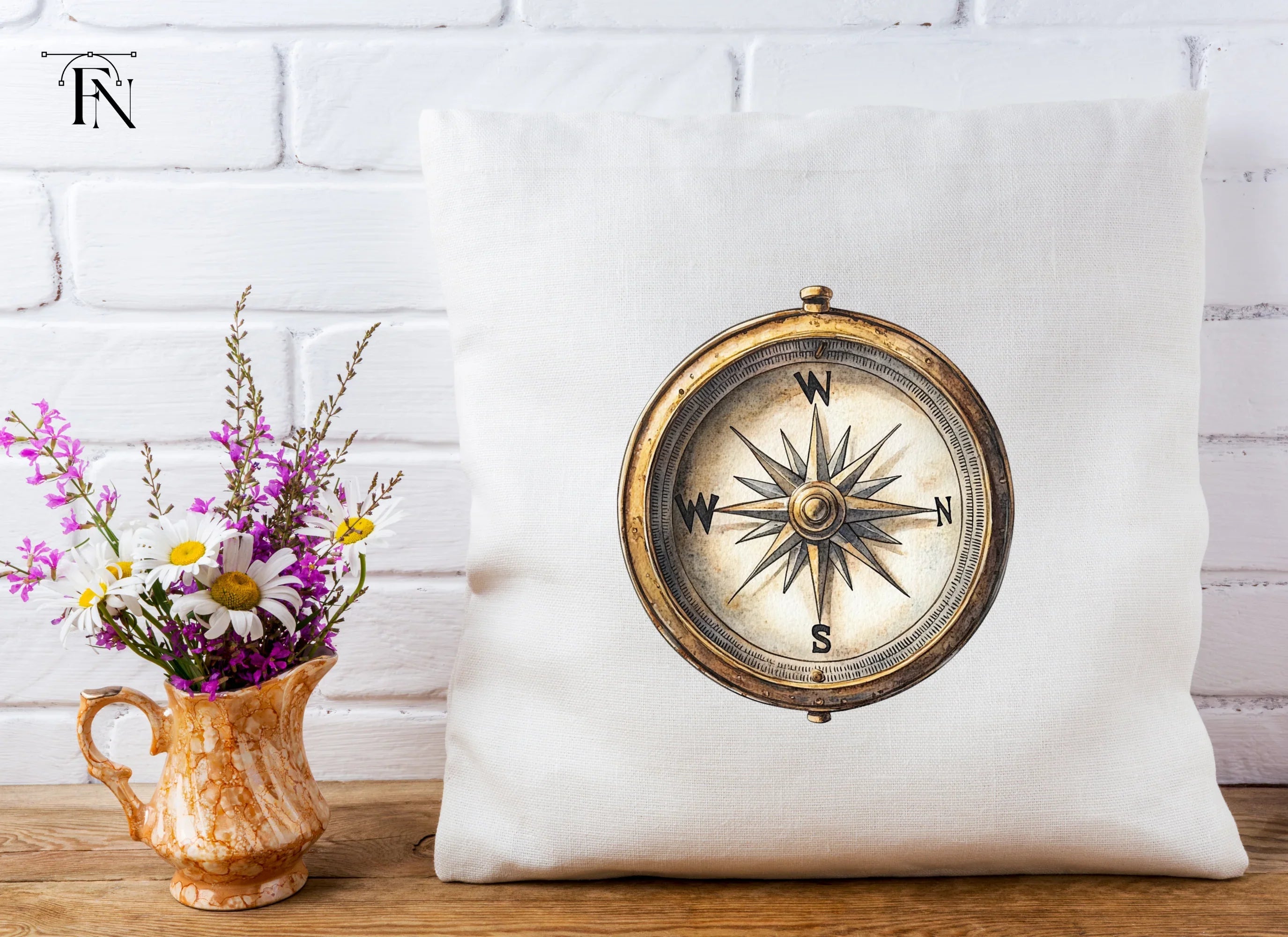 Nautical Compass Rose Clipart Bundle
