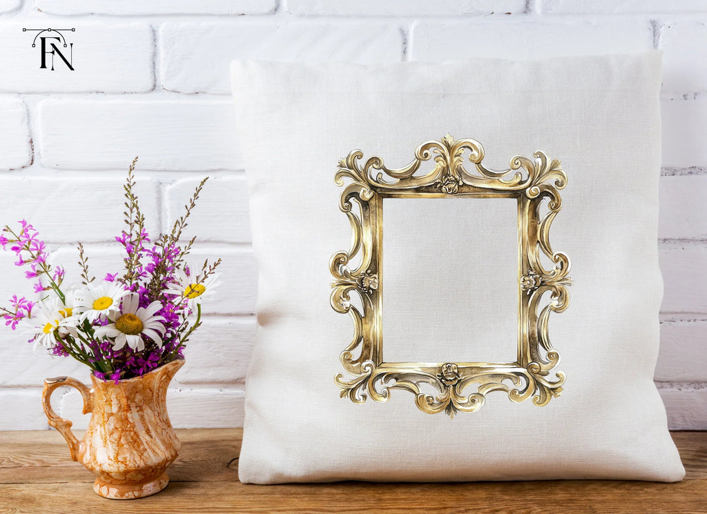 Luxurious Golden Ornate Frame Clipart Bundle