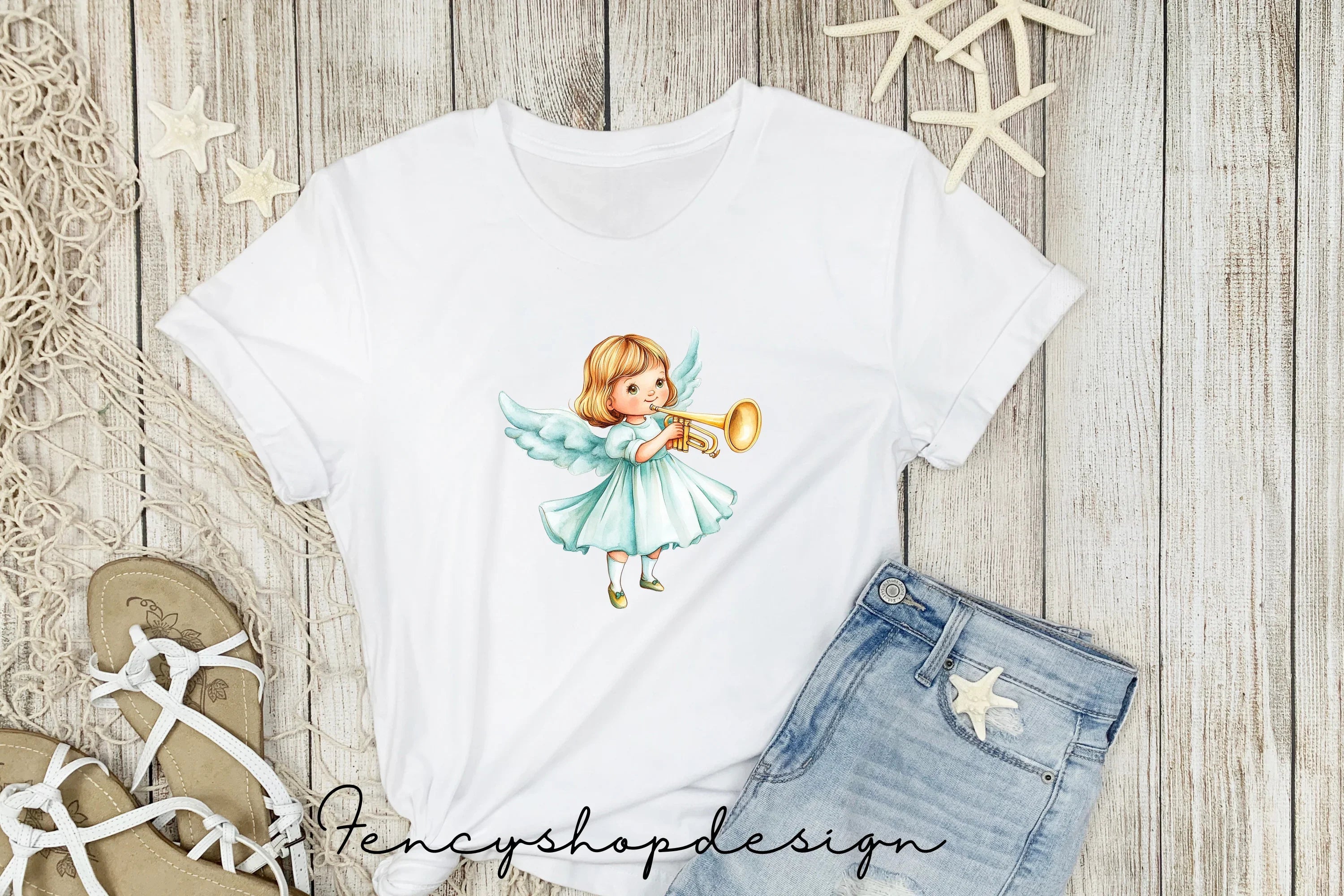 Christmas Angels and Bauble Clipart Bundle