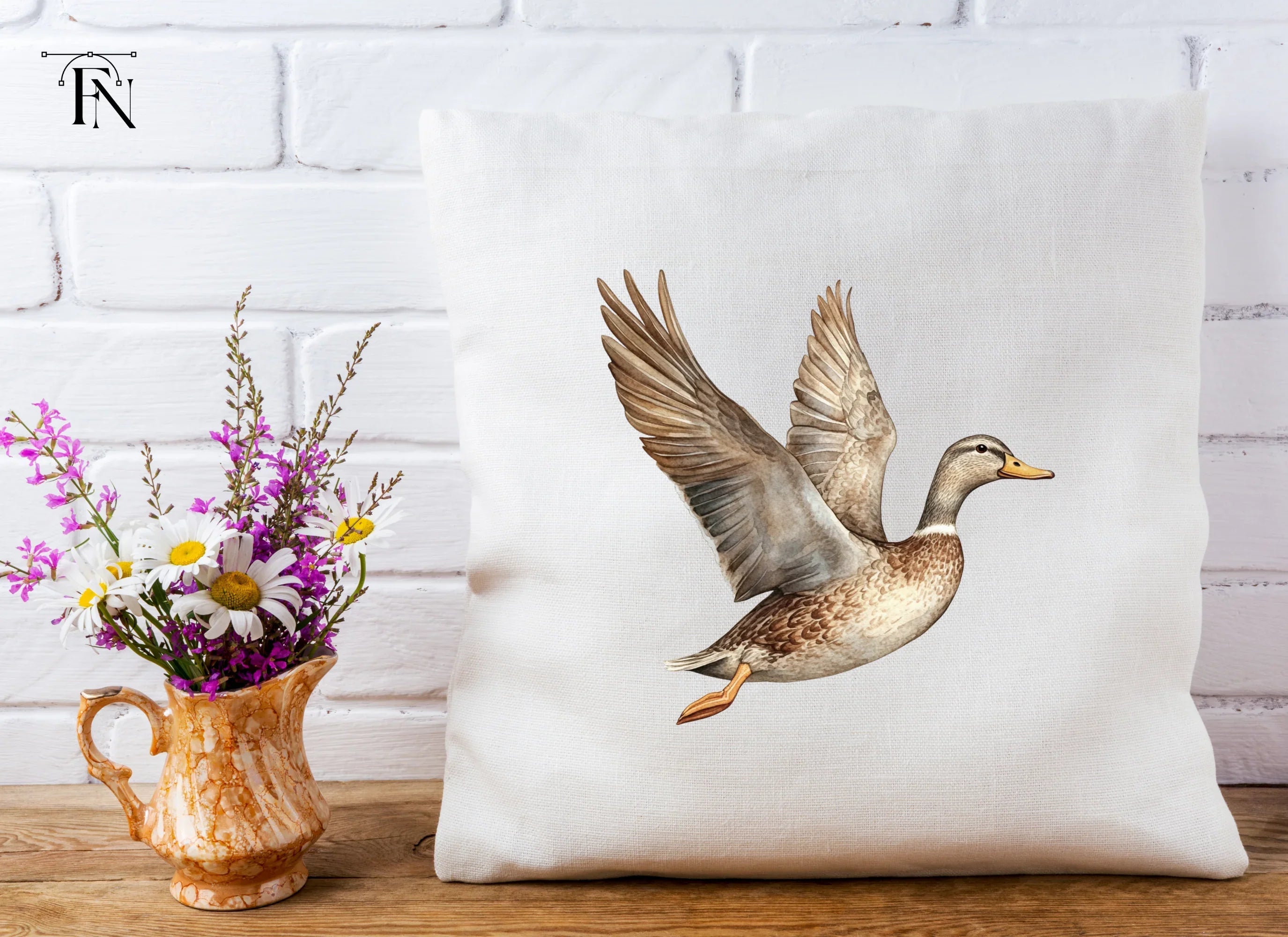 Flying Mallard Duck Clipart Bundle