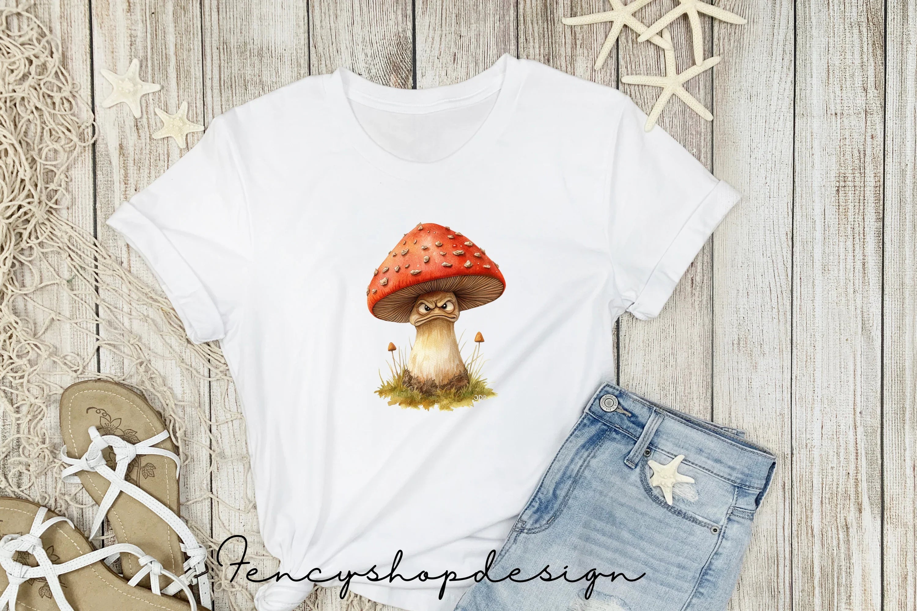 Grumpy Mushroom Clipart Bundle