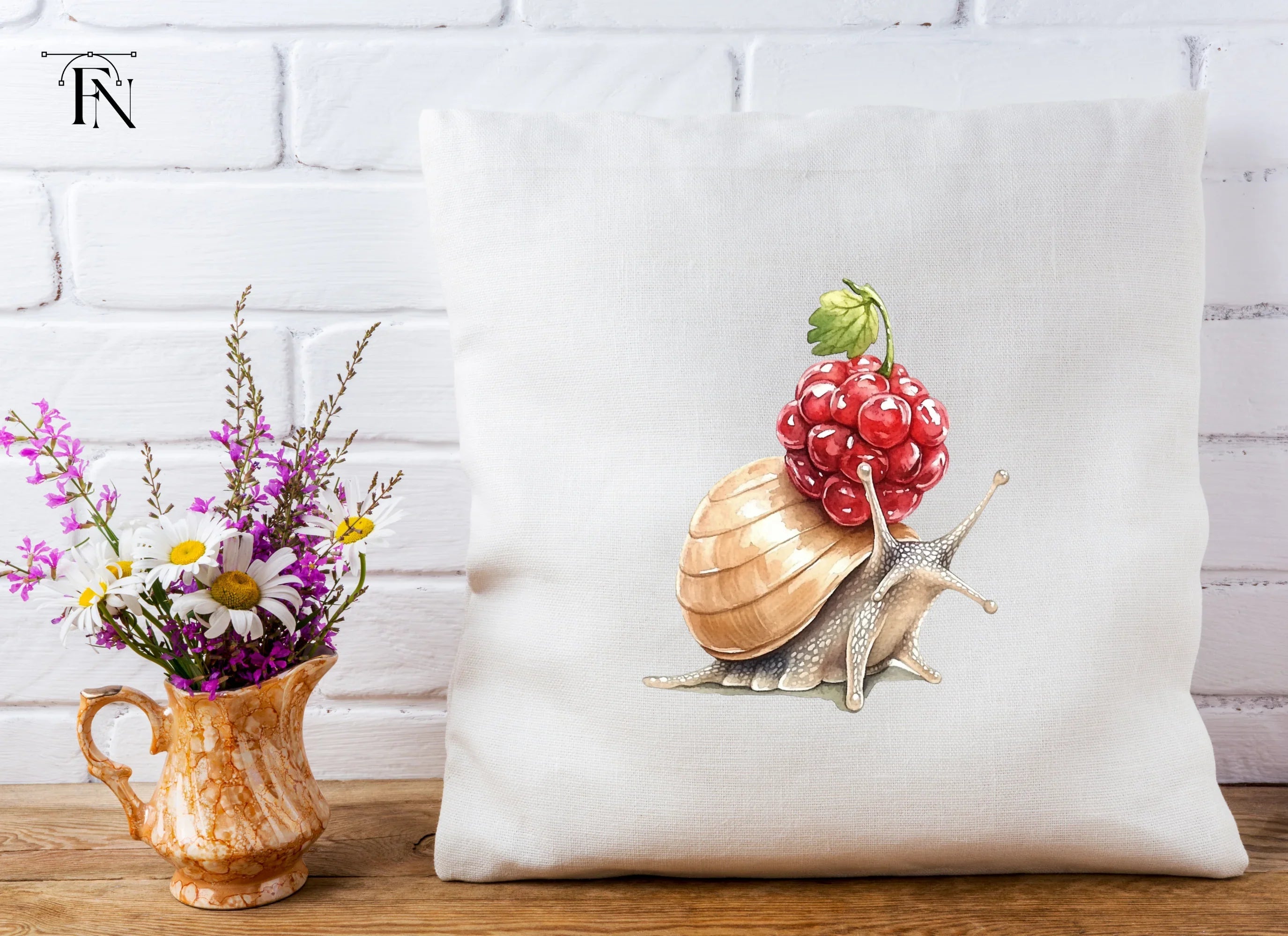 Snails Carrying Berries Clipart Bundle